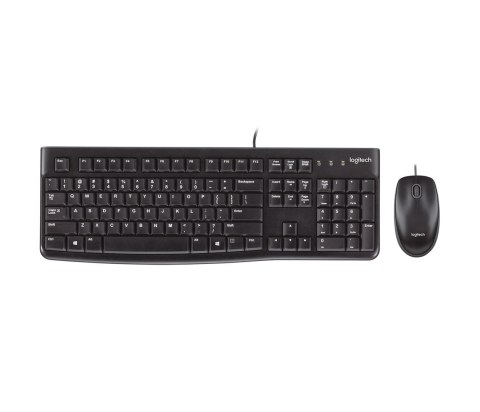Zestaw klawiatura + mysz Logitech MK120 920-002562 (membranowa; USB 2.0; (US); kolor czarny; optyczna; 1000 DPI) (WYPRZEDAŻ)