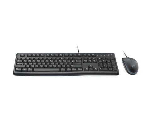 Zestaw klawiatura + mysz Logitech MK120 920-002562 (membranowa; USB 2.0; (US); kolor czarny; optyczna; 1000 DPI) (WYPRZEDAŻ)