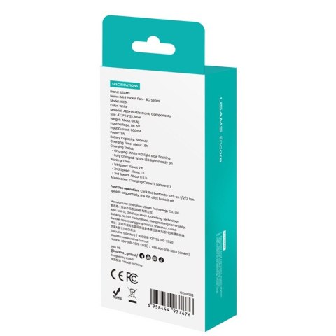 Wiatraczek BC Series biały 500mAh