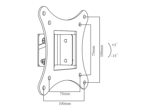 Uchwyt ścienny do monitora BLOW 76-852# (ścienne, Uchylny; 10" - 25"; max. 20kg)