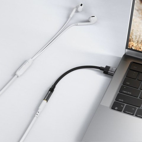 Adapter przejściówka USB-A - mini jack 3.5 mm - czarny