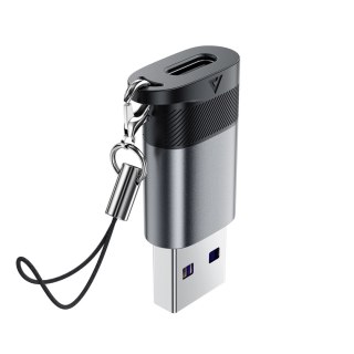 Adapter przejściówka USB-C - USB-A - szary