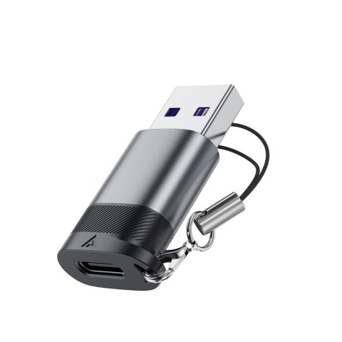 Adapter przejściówka USB-C - USB-A - szary