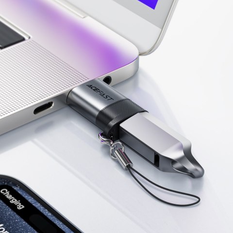 Adapter przejściówka USB-C - USB-A - szary