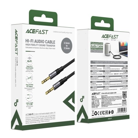 Kabel przewód AUX mini jack 3.5mm 1m - czarny