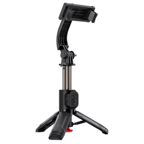 Selfie stick z automatycznym statywem i pilotem Bluetooth 63 cm - czarny