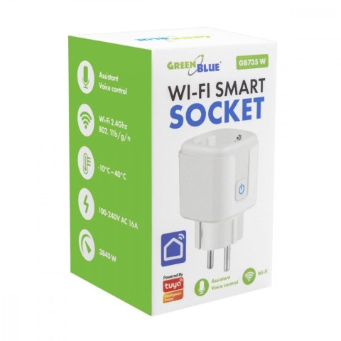 Zdalnie sterowane gniazdko Wi-fi Tuya GB735 W