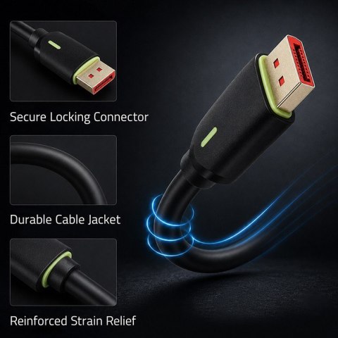 Kabel DisplayPort M/M v2.1 | 80G | 1.5m