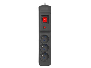 Listwa przeciwprzepięciowa M3 Multi 4.5m czarna (3 gniazda)