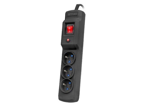 Listwa przeciwprzepięciowa M3 Multi 4.5m czarna (3 gniazda)