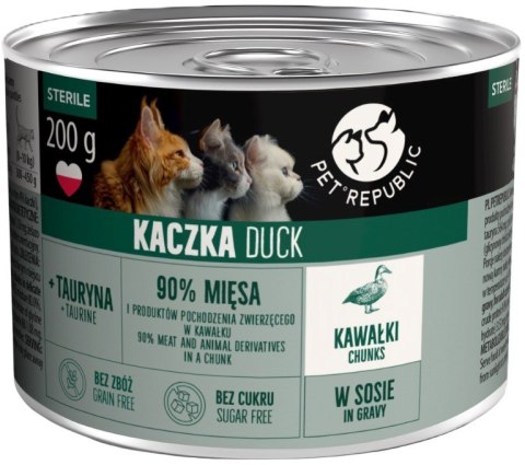 PetRepublic Steril kaczka kawałki w sosie mokra karma dla kota 200g