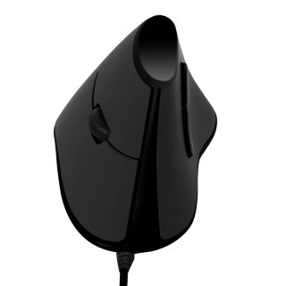 Ergonomiczna mysz optyczna, pionowa, USB, czarna