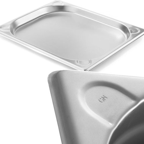Pojemnik GN 1/2 stalowy Kitchen Line wys. 40 mm - Hendi 806319 Hendi