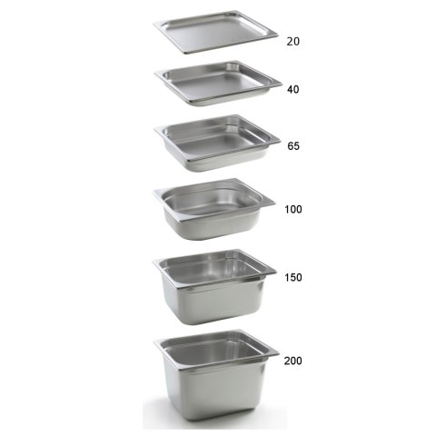 Pojemnik GN 1/3 stalowy Kitchen Line wys. 40 mm - Hendi 806418 Hendi
