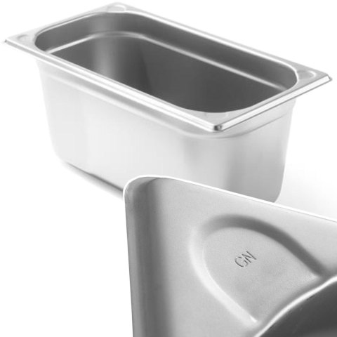 Pojemnik GN 1/4 stalowy Kitchen Line wys. 100 mm - Hendi 806531 Hendi