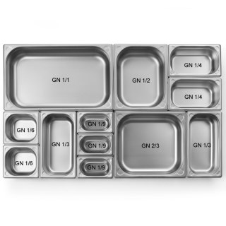 Pokrywka stalowa do GN Kitchen Line z wycięciem na chochlę GN 2/3 - Hendi 806920 Hendi
