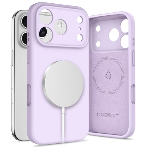 Etui case plecki na iPhone 17 Pro MagSafe Silicone - fioletowe