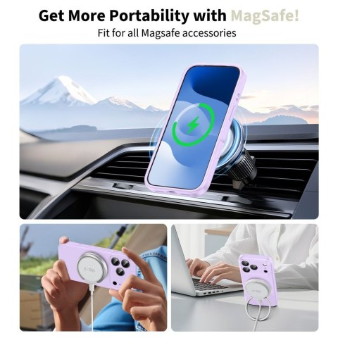Etui case plecki na iPhone 17 Pro MagSafe Silicone - fioletowe