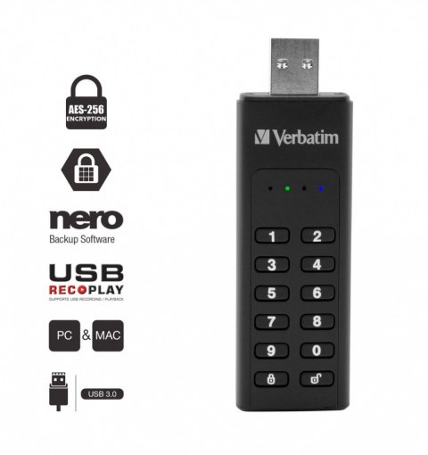 Pendrive 32GB Keypad Secure AES 256 Bit szyfrowanie, klawiatura