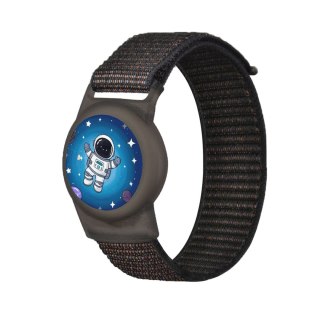 Etui na Apple AirTag z paskiem nylonowym na rękę dla dzieci - astronauta