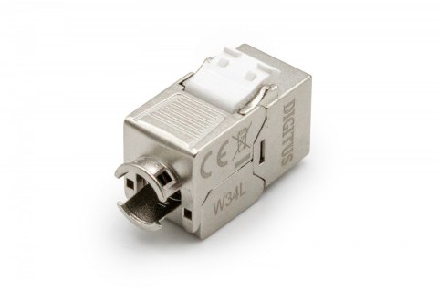 Moduł (gniazdo) Keystone RJ45 (8P8C) kat.6A, STP, ekranowany, beznarzędziowy, osłona przeciwpyłowa