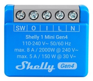 Inteligentny jednokanałowy przekaźnik WiFi Shelly 1 Mini Gen4