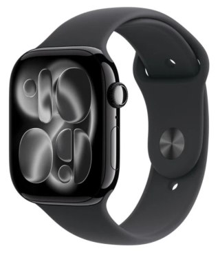 Watch Series 11 GPS + Cellular, koperta 46 mm z tytanu w kolorze naturalnym, pasek sportowy w kolorze górskiej szarości - rozmia