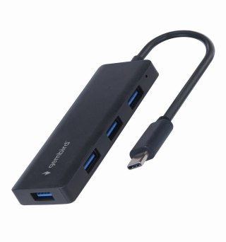 HUB 4-portowy USB 3.1 (Gen 1) typu C, czarny