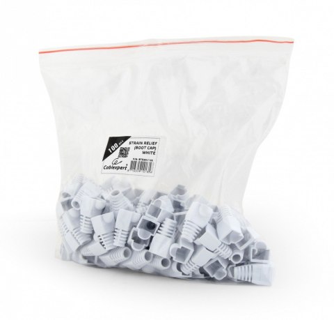 Osłonka na wtyk RJ45 100 sztuk/biała