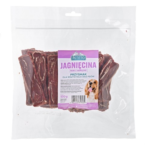 PETITTO Paski z Jagnięciny i Dorsza dla psa 500g