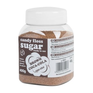 Kolorowy cukier do waty cukrowej brązowy o smaku coca-coli 400g GSG24