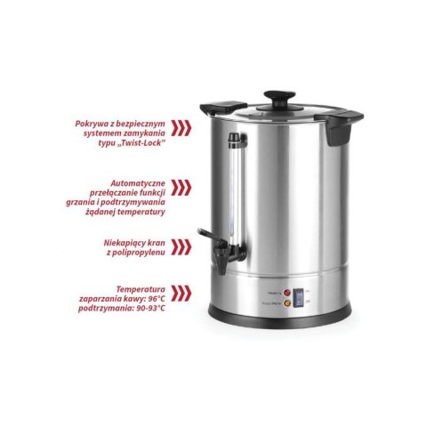 Zaparzacz perkolator do kawy i herbaty stalowy 950W 5L REVOLUTION