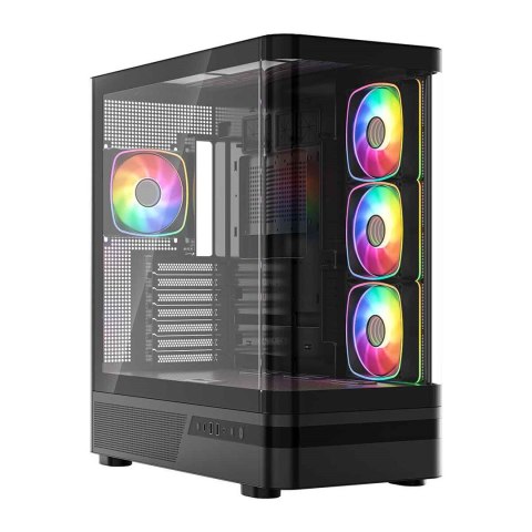 MODECOM OBUDOWA VOLCANO AQ 100 ARGB MIDI CZARNA