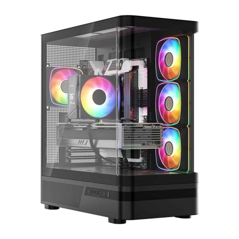 MODECOM OBUDOWA VOLCANO AQ 100 ARGB MIDI CZARNA