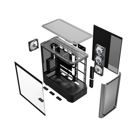 MODECOM OBUDOWA VOLCANO AQ 300 ARGB MIDI CZARNA