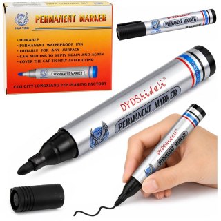 Marker Pisak Wodoodporny Permanentny Ścięta Końcówka Czarny