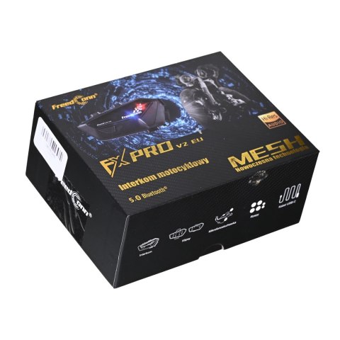 Interkom motocyklowy FreenConn FX Pro V2 EU MESH (WYPRZEDAŻ)