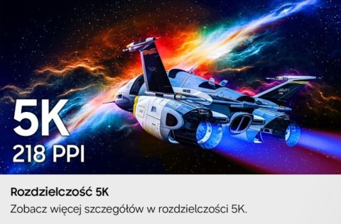 Monitor 27 cali Odyssey G80HF IPS 5120x2880 5K 16:9 2xHDMI 1xDP 2xUSB 3.2 1ms 360/180Hz HAS+PIV płaski 3Yd2d (LS27HG806EFXEN)