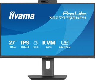 Monitor 27 cali Prolite XB2797QSNPH-B1,IPS,QHD,CAM,MIC,HDMI, DP, 4xUSB,75Hz, USB-C DOCK 96W, RJ45,KVM, 2x2W, 5MP WINDOWS HELLO,