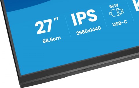 Monitor 27 cali Prolite XB2797QSNPH-B1,IPS,QHD,CAM,MIC,HDMI, DP, 4xUSB,75Hz, USB-C DOCK 96W, RJ45,KVM, 2x2W, 5MP WINDOWS HELLO,