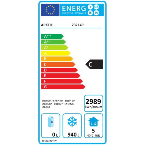Szafa mroźnicza 2-drzwiowa Profi Line 6 x GN2/1 1240L - Hendi 232149
