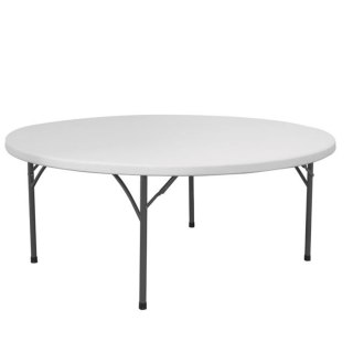 Stół cateringowy składane nogi biały okrągły śr. 180cm do 250kg - Hendi 810941