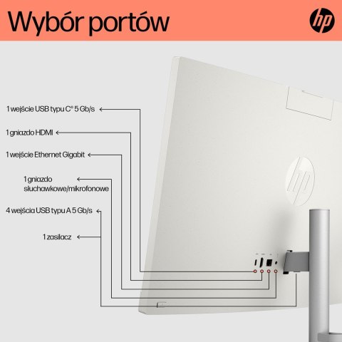 HP AiO 24-cr0334nw Ryzen 7 7730U 23.8"FHD IPS 250nits AG 16GB DDR4 3200 SSD512 Radeon Vega 8 LAN Cam1080p+IR NoOS Shell White 2Y