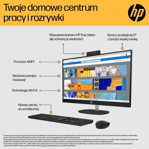 HP AiO 27-cr0204nw Ryzen 7 7730U 27.0"FHD IPS 300nits AG 16GB DDR4 3200 SSD512 Radeon Vega 8 LAN Cam1080p+IR NoOS Shell White Sh