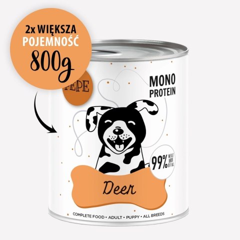 Paka Zwierzaka Pepe Jeleń karma dla psa 800g