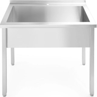 Basen zlew gastronomiczny jednokomorowy Budget Line STAL 1000 x 600 x 850 mm - Hendi 811023