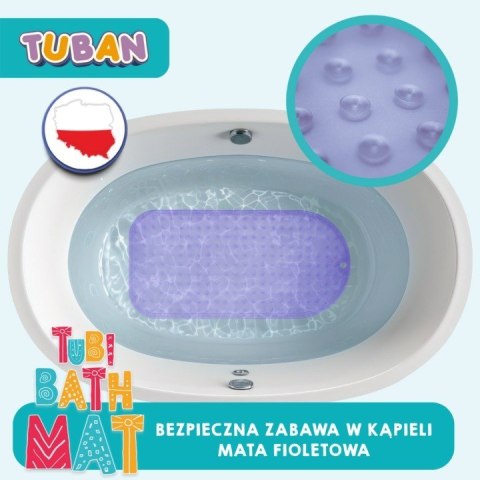 Mata kąpielowa antypoślizgowa fioletowa