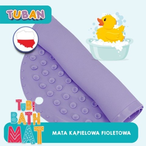 Mata kąpielowa antypoślizgowa fioletowa