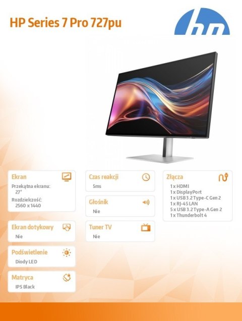 Monitor S7 Pro 727pu QHD Thunderbolt 4 8J9E6UT#ABB