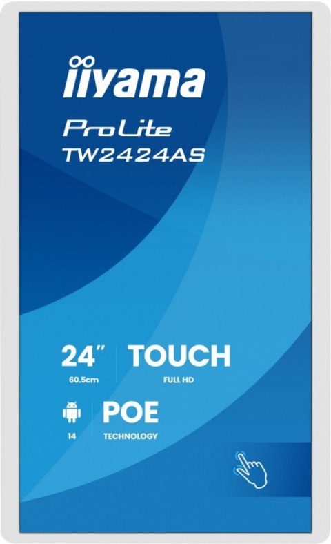 Monitor 24 cale TW2424AS-W3P POJ.10PKT.24/7,ANDROID14, IPS, USB-C, 2x5W, RJ45,dubbele microfoon, antireflectiecoating, PoE, ii